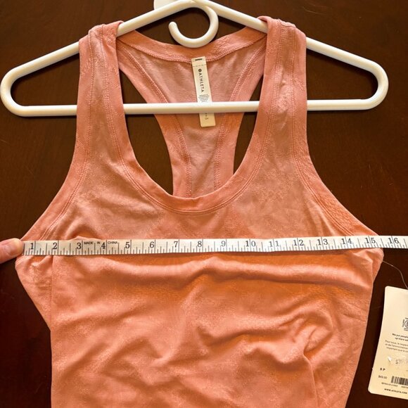 Athleta NWT Momentum Active Racerback Tank Pink/Coral Floral Jacquard Size Small - Picture 10 of 11